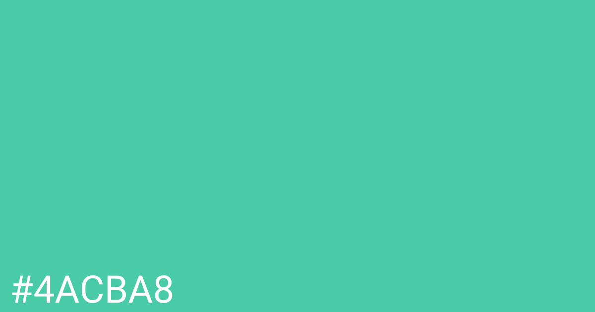 Hex color #4acba8 graphic