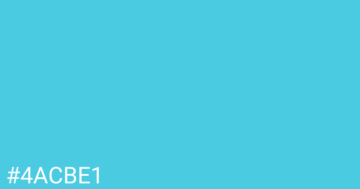 Hex color #4acbe1 graphic