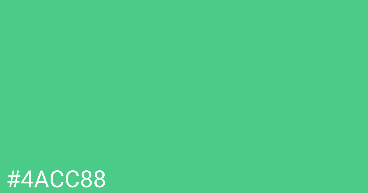Hex color #4acc88 graphic