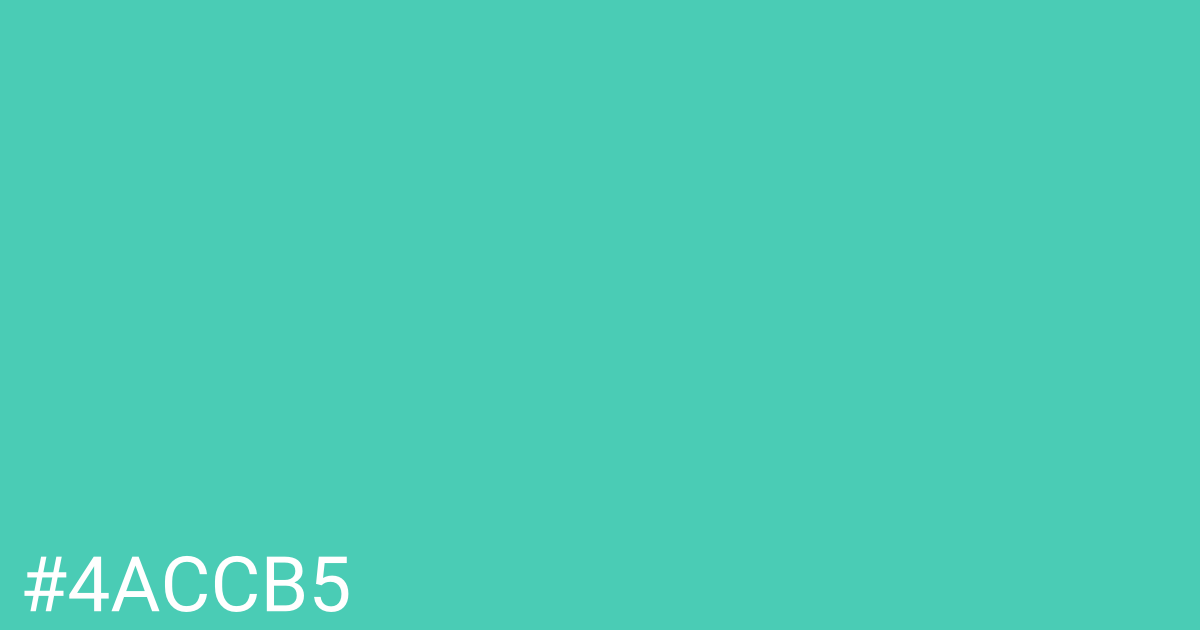 Hex color #4accb5 graphic