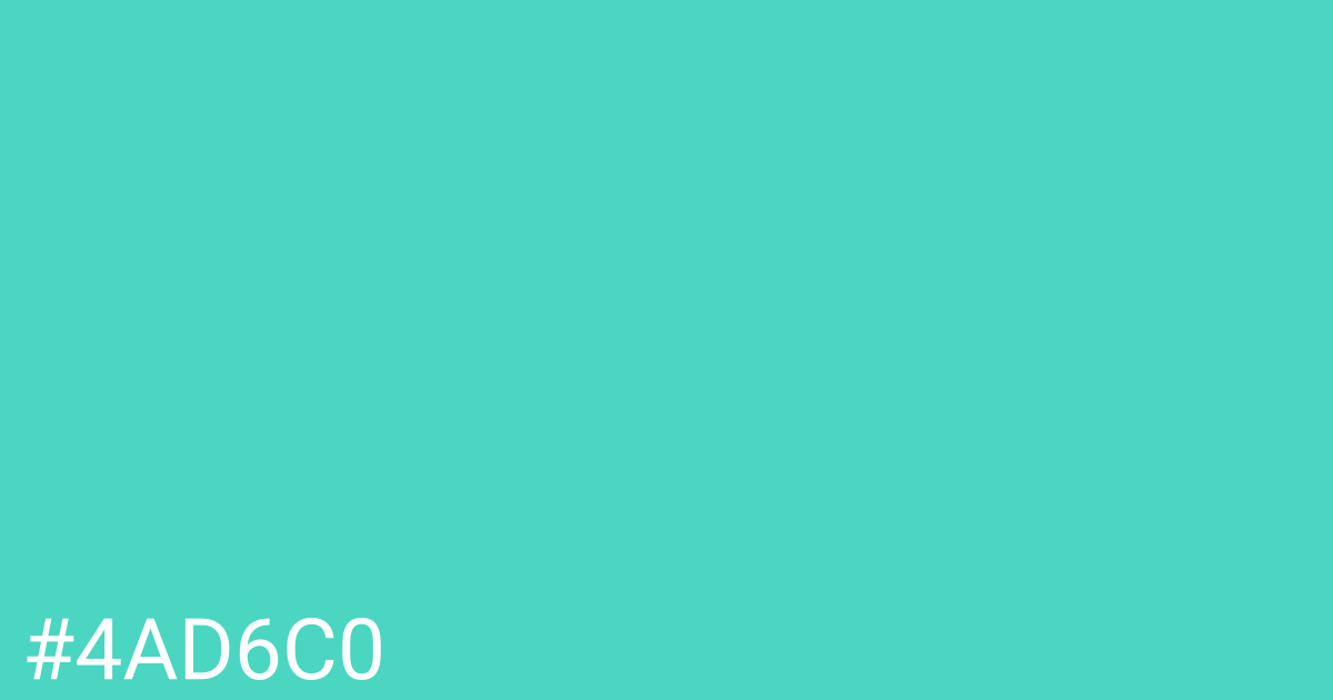 Hex color #4ad6c0 graphic