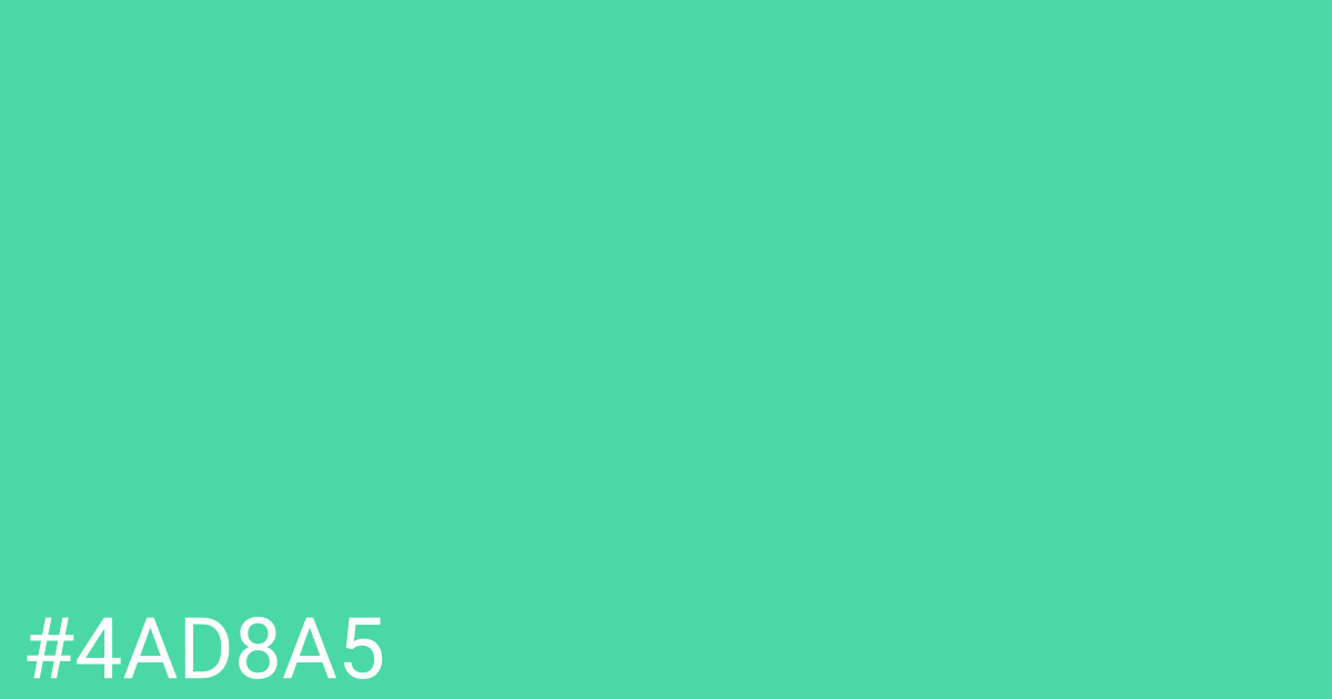 Hex color #4ad8a5 graphic