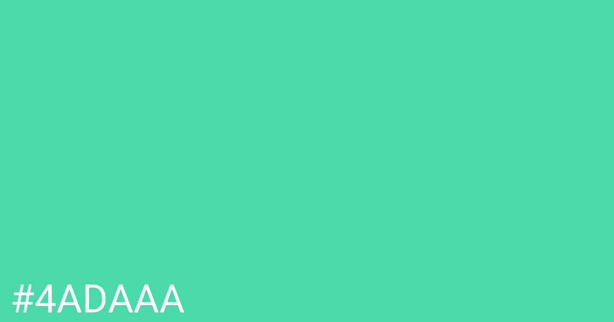 Hex color #4adaaa graphic