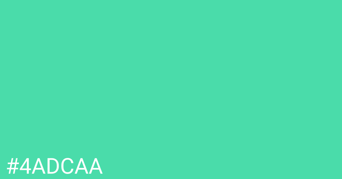 Hex color #4adcaa graphic