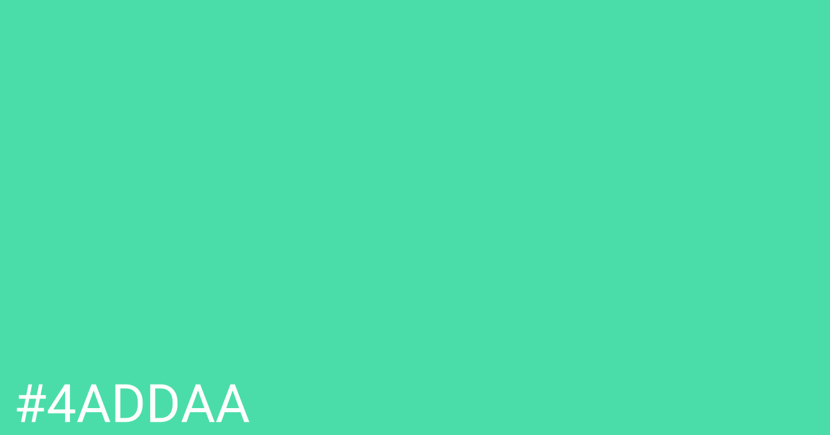 Hex color #4addaa graphic