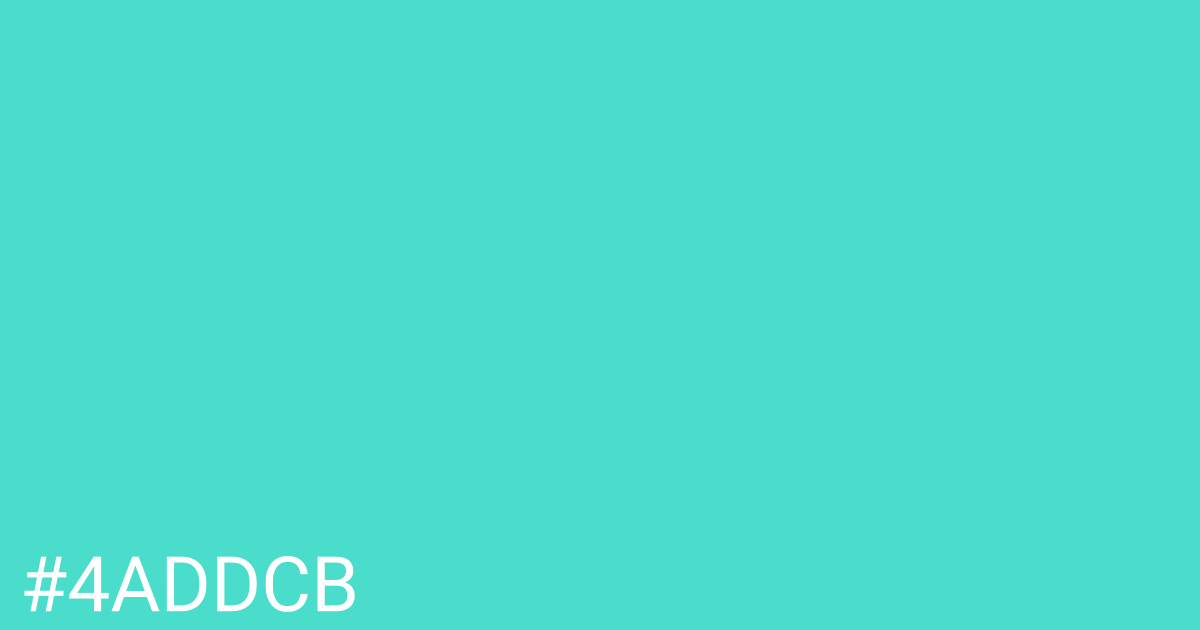 Hex color #4addcb graphic