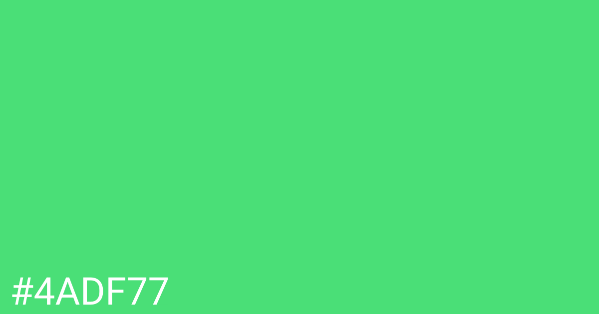 Hex color #4adf77 graphic