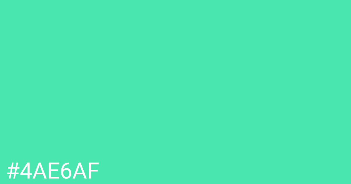 Hex color #4ae6af graphic