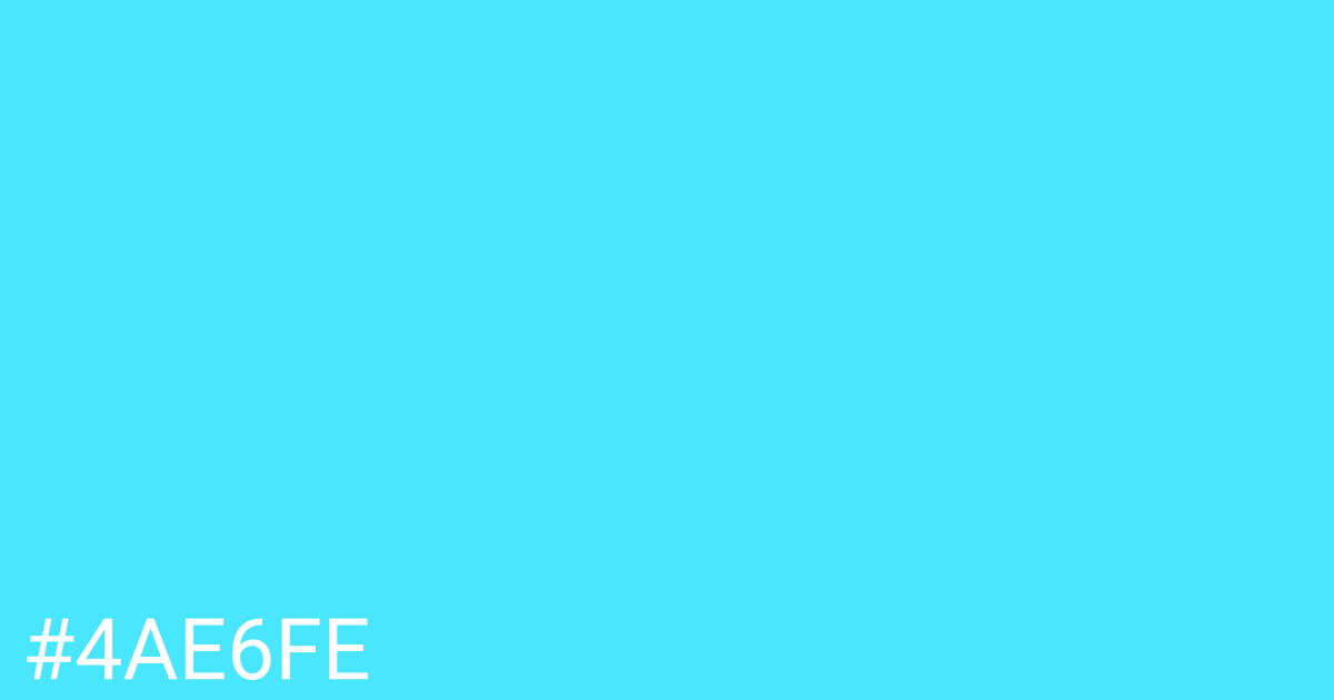 Hex color #4ae6fe graphic