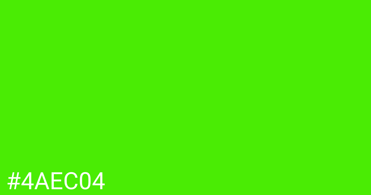 Hex color #4aec04 graphic