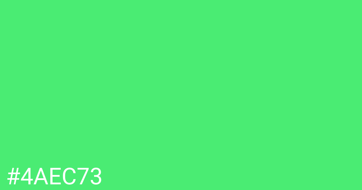 Hex color #4aec73 graphic