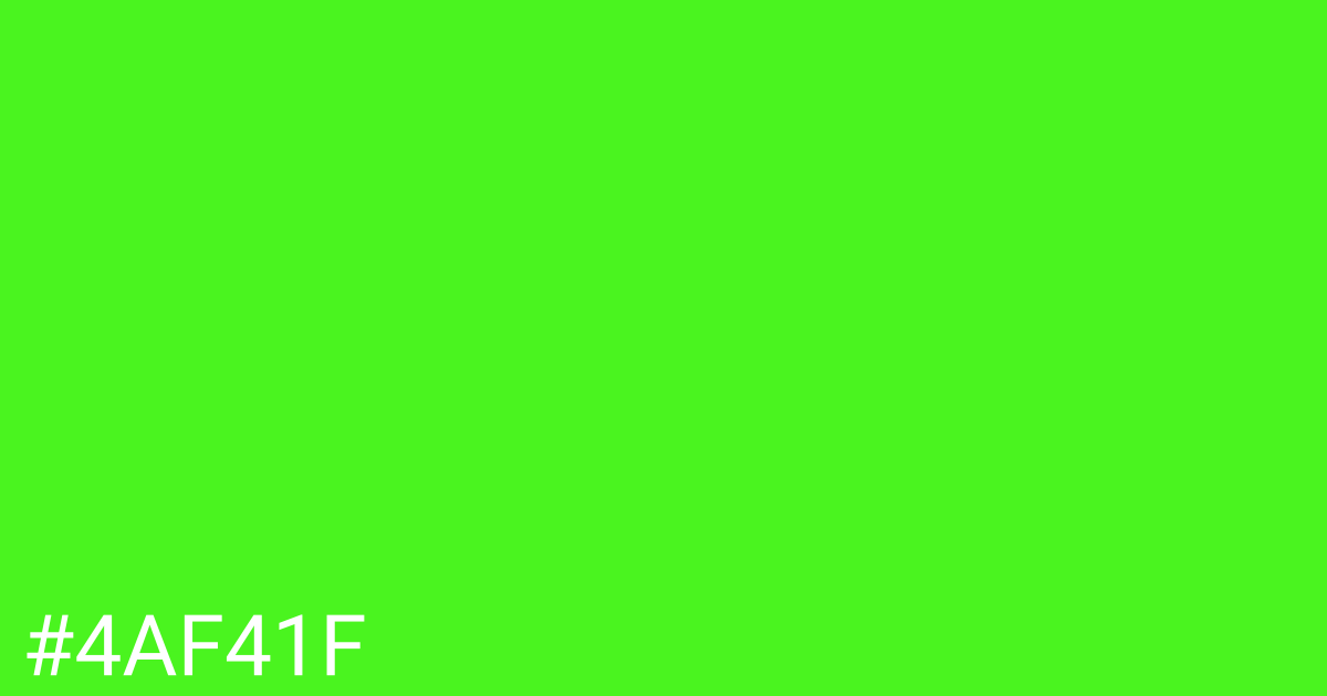 Hex color #4af41f graphic