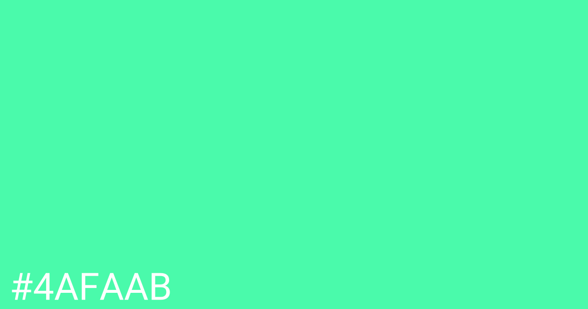 Hex color #4afaab graphic