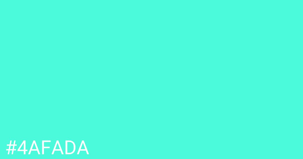 Hex color #4afada graphic