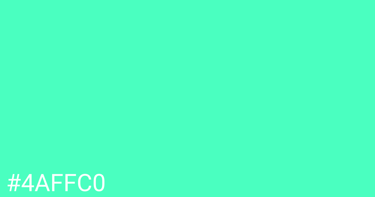 Hex color #4affc0 graphic