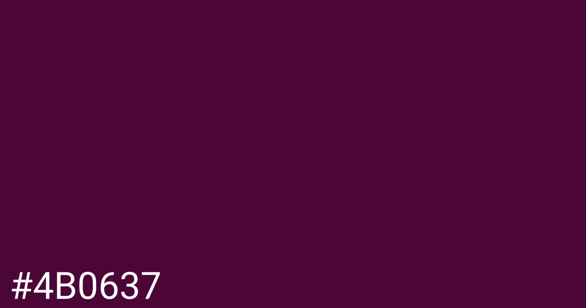 Hex color #4b0637 graphic