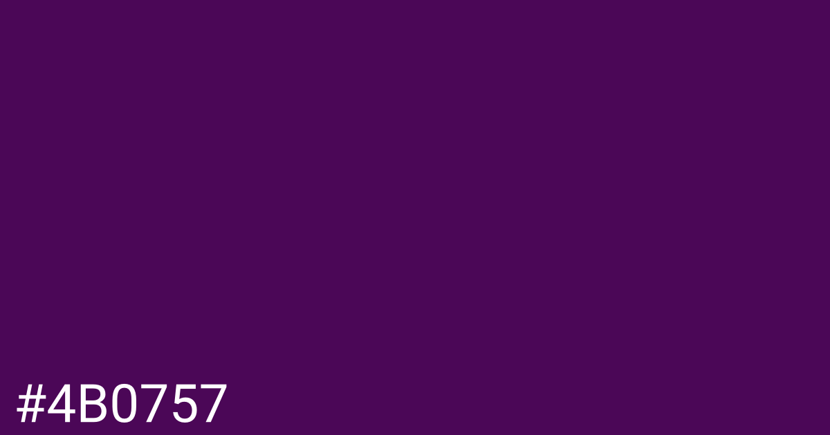 Hex color #4b0757 graphic