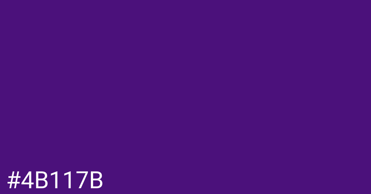 Hex color #4b117b graphic