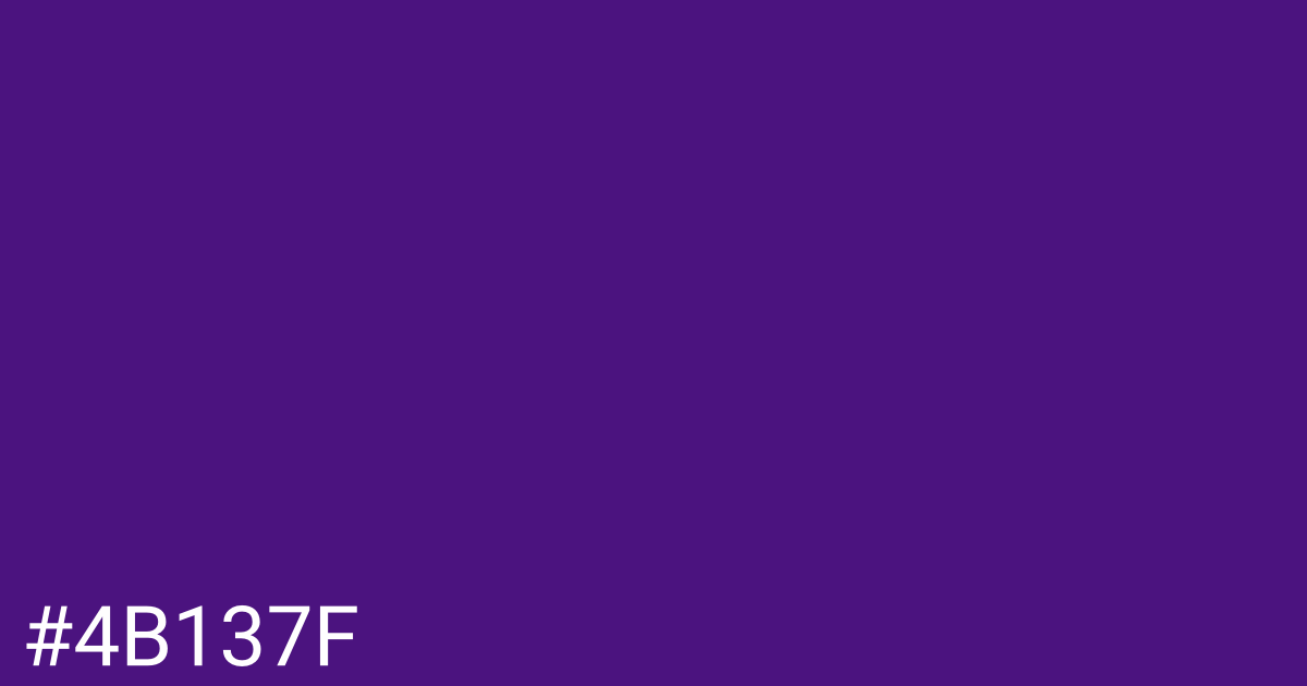 Hex color #4b137f graphic