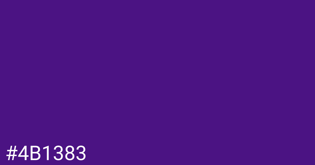 Hex color #4b1383 graphic