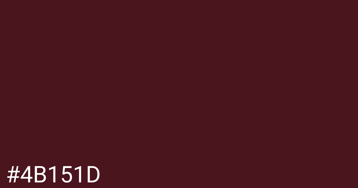 Hex color #4b151d graphic