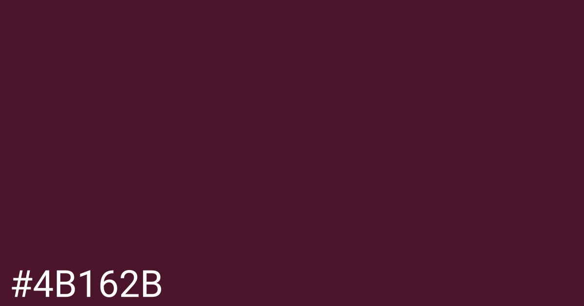 Hex color #4b162b graphic