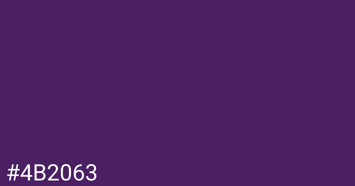 Hex color #4b2063 graphic