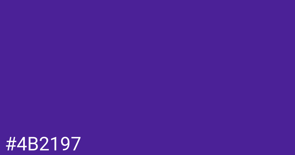 Hex color #4b2197 graphic