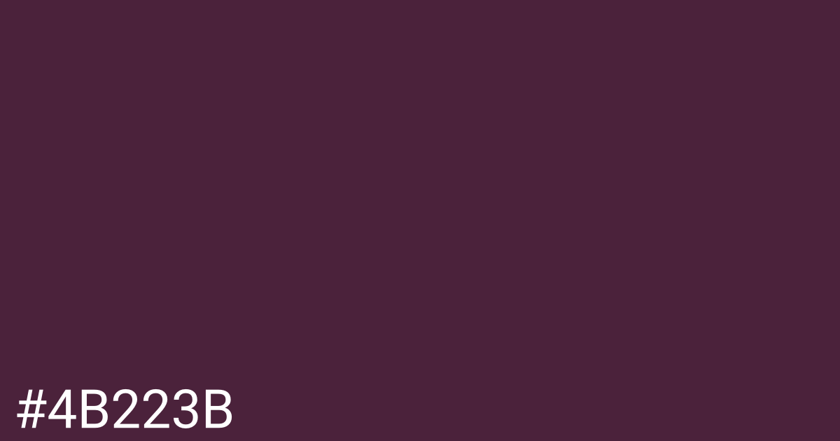 Hex color #4b223b graphic