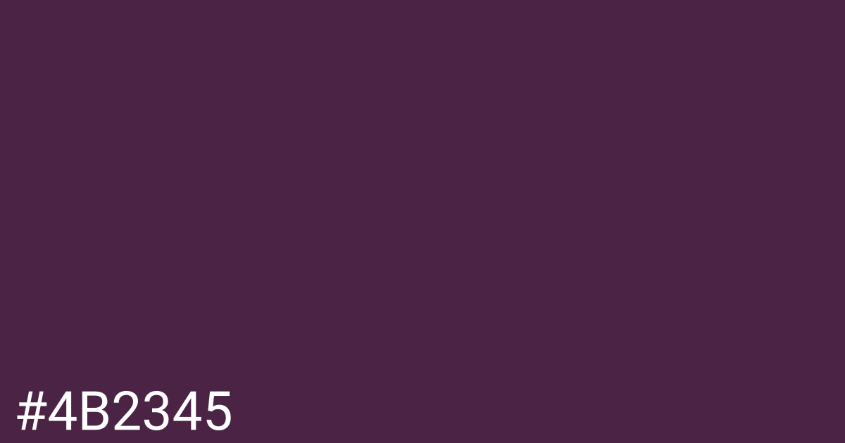 Hex color #4b2345 graphic