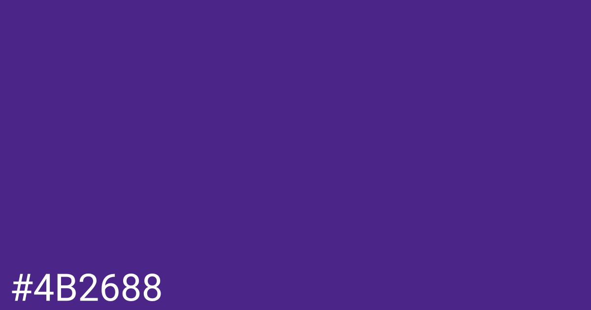 Hex color #4b2688 graphic