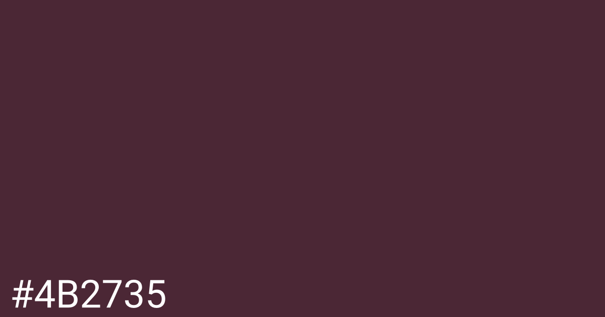 Hex color #4b2735 graphic