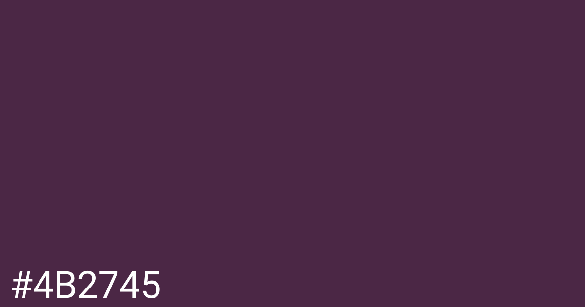 Hex color #4b2745 graphic