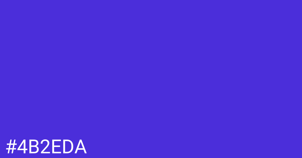 Hex color #4b2eda graphic