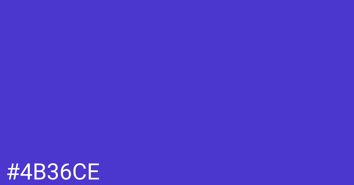 Hex color #4b36ce graphic