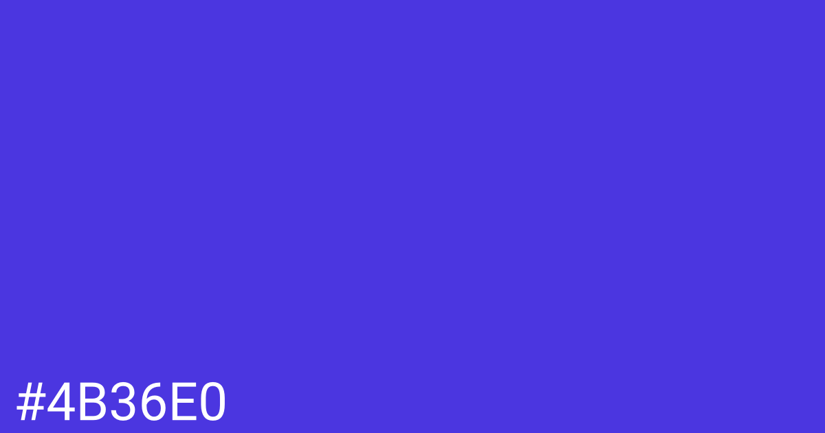 Hex color #4b36e0 graphic