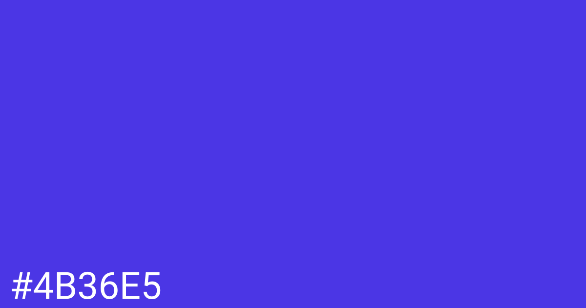 Hex color #4b36e5 graphic