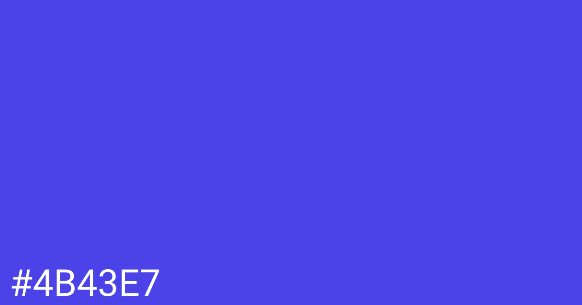 Hex color #4b43e7 graphic