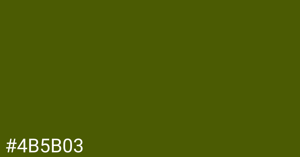 Hex color #4b5b03 graphic