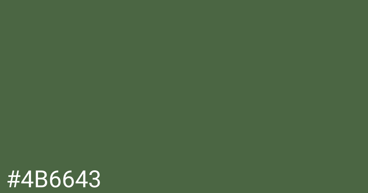 Hex color #4b6643 graphic