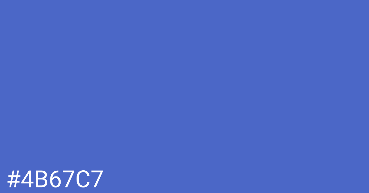 Hex color #4b67c7 graphic