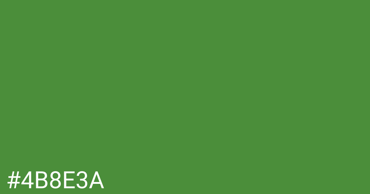 Hex color #4b8e3a graphic