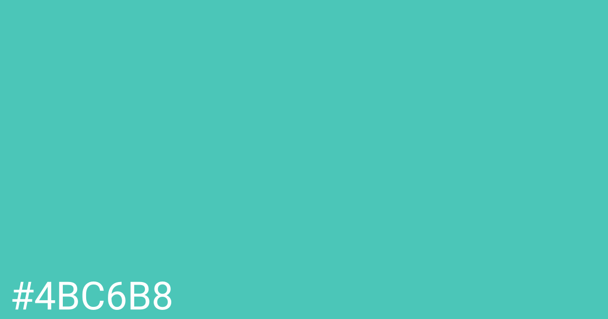 Hex color #4bc6b8 graphic