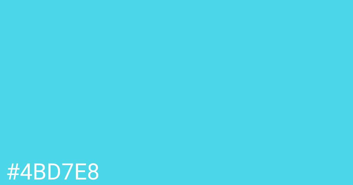 Hex color #4bd7e8 graphic
