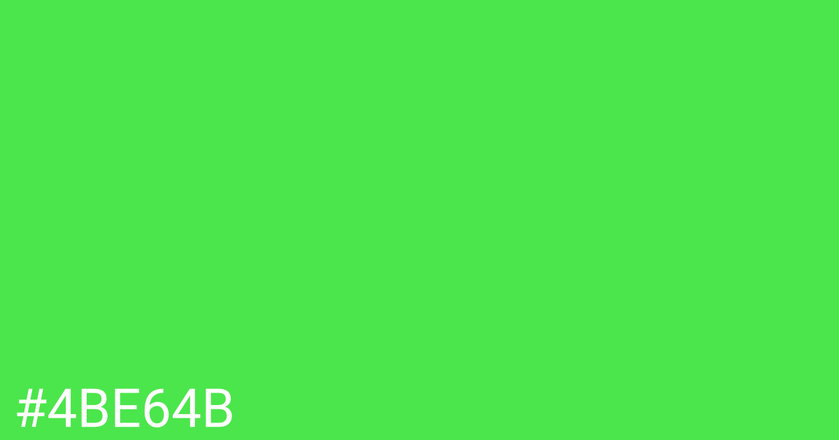 Hex color #4be64b graphic