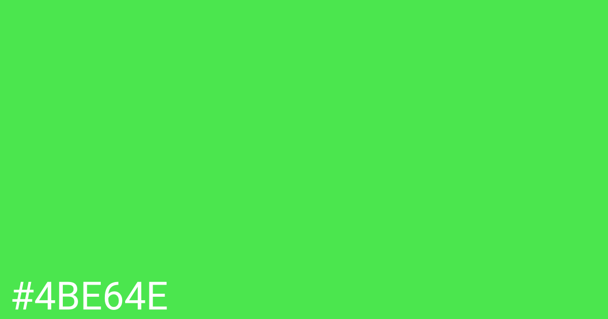 Hex color #4be64e graphic