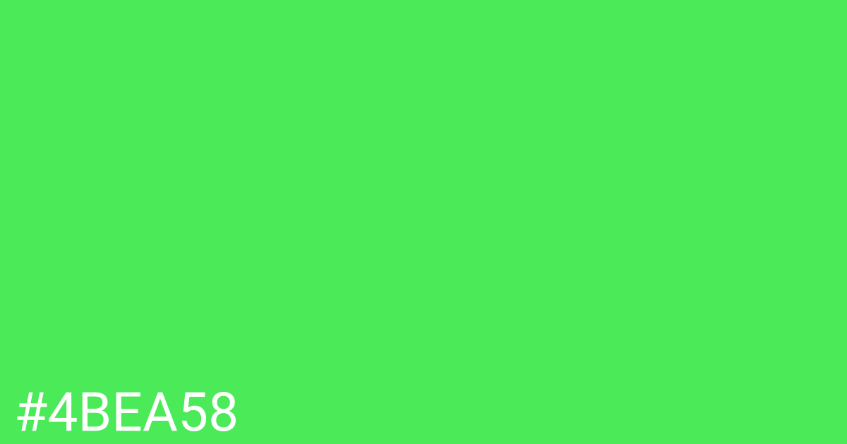 Hex color #4bea58 graphic