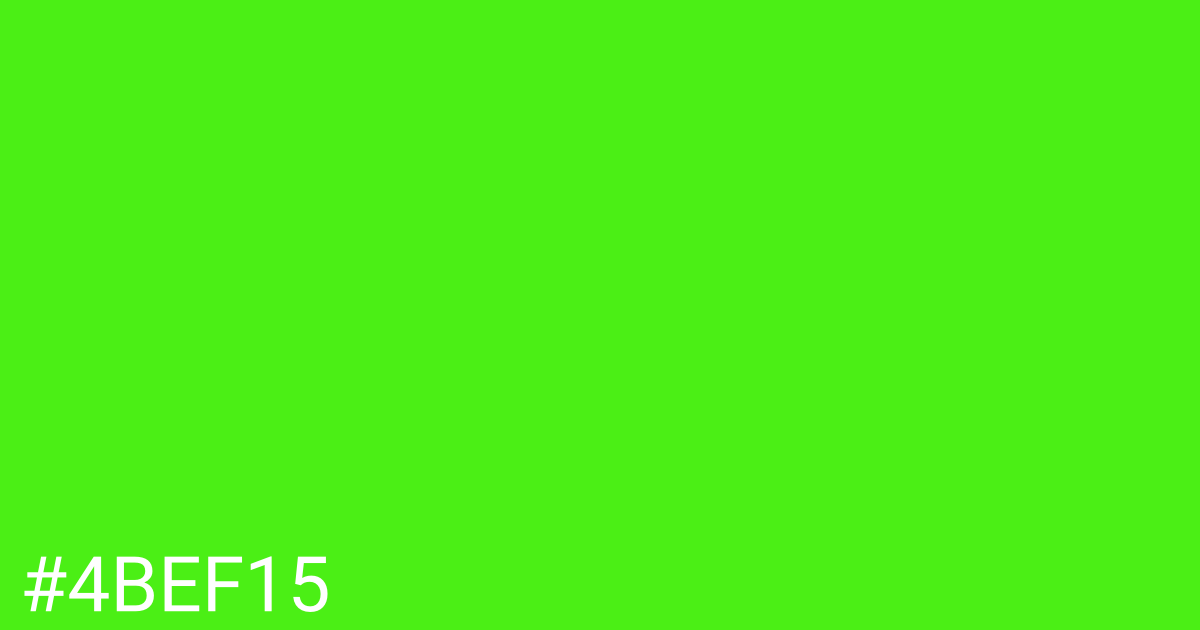 Hex color #4bef15 graphic