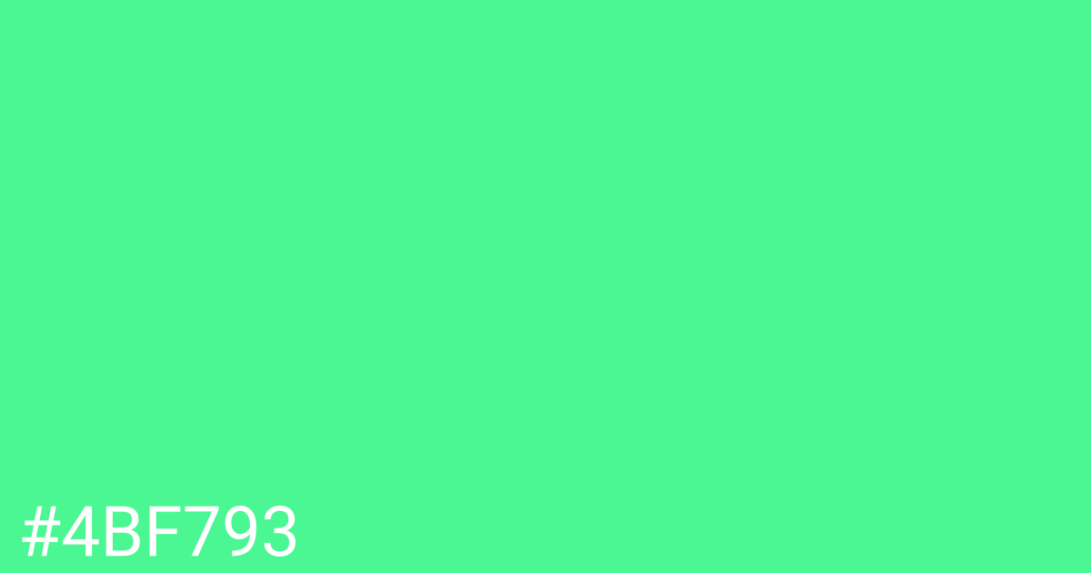 Hex color #4bf793 graphic