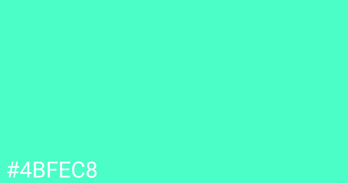 Hex color #4bfec8 graphic